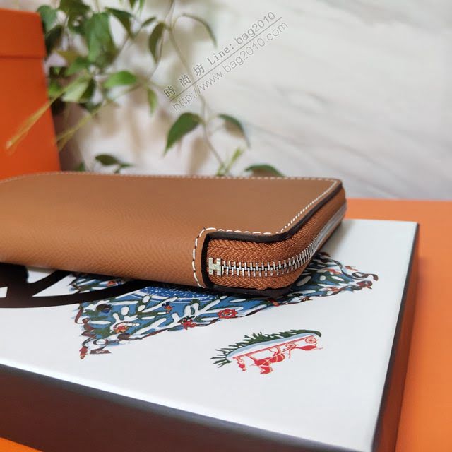 Hermes女包 愛馬仕拉鏈錢包 外進口Epsom皮 Hermes2020新款女錢包  am2039